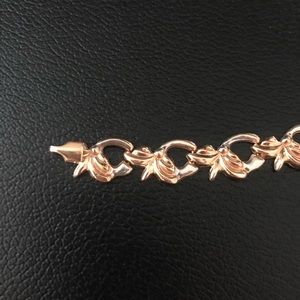 14k Yellow and White Gold Flower bracelet-women’s